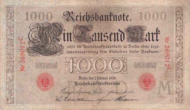 1000 Mark 1908 MC ro.36